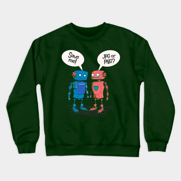 Droid Friends Crewneck Sweatshirt by Liesl Weppen